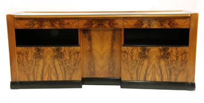 Lot 431 - A Dutch Art Deco walnut and ebonised sideboard