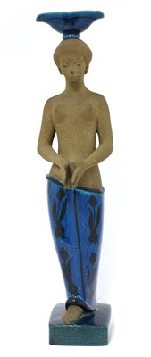 Lot 507 - A Royal Copenhagen glazed stoneware figure of a water carrier