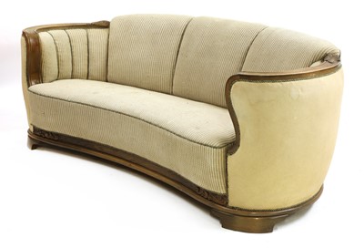 Lot 307 - A Danish Art Deco 'banana' settee
