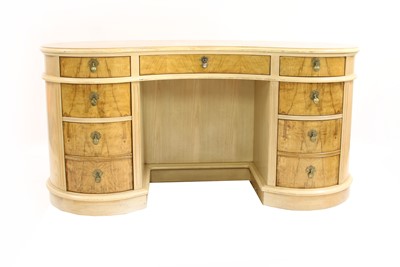 Lot 532A - A Drexel Heritage Art Deco kidney shaped desk