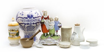Lot 259 - Chemist's shop ceramics
