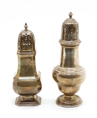 Lot 71 - A silver sugar caster