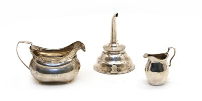 Lot 82 - A George III silver wine funnel