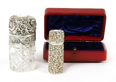 Lot 125 - A Victorian cased silver scent bottle