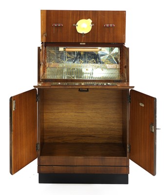 Lot 349 - An Art Deco walnut and chinoiserie-decorated cabinet