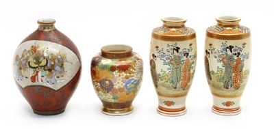 Lot 308 - A Kutani bottle vase