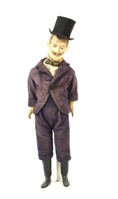 Lot 498 - A PAPIER MÂCHÉ GENTLEMAN