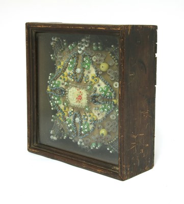 Lot 294 - A 'sailor's valentine' memorial cushion