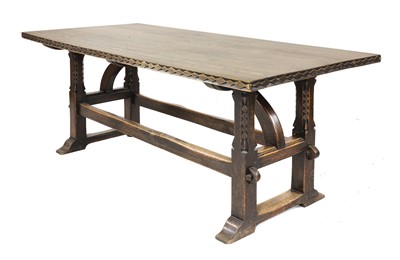 Lot 263 - An oak refectory table