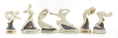Lot 127 - A set of six Rome XVII Olympiad (summer 1960) figural souvenir bottles