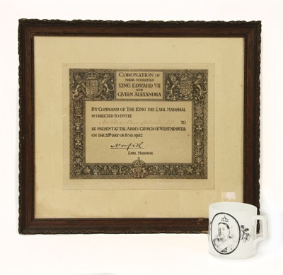 Lot 216 - A coronation invitation