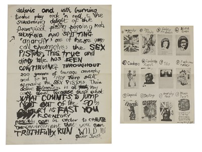 Lot 545 - A Sex Pistols Oliver Twist 'Dickensian' flyer