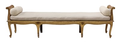 Lot 388 - A large French giltwood window seat