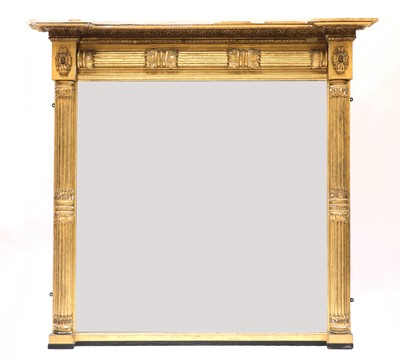 Lot 69 - A large George IV gilt overmantel mirror