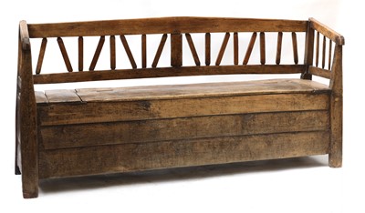 Lot 421 - A Carpathian rustic beech settle