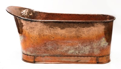 Lot 419 - A French copper bathtub