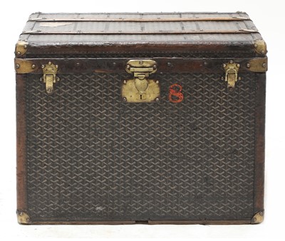 Lot 408 - A Goyard steamer trunk
