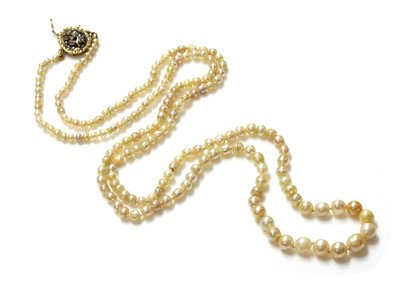 Lot 144 - A single row graduated pearl necklace