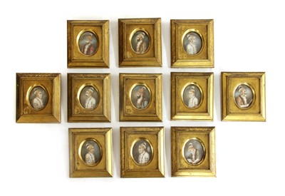 Lot 523 - A collection of eleven Moghul portrait miniatures