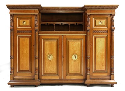 Lot 53 - A walnut and maple compactum