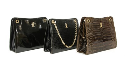 Lot 273 - A Cartier black crocodile leather shoulder bag