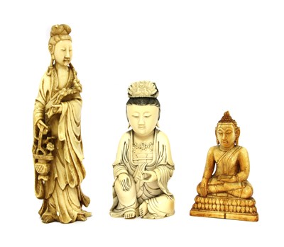 Lot 159 - Three ivory figures