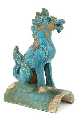 Lot 154 - A Chinese ridge tile model