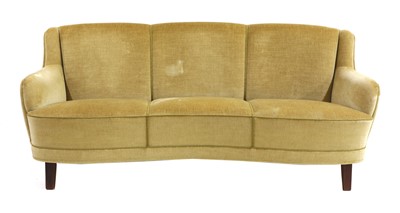 Lot 518 - A Danish green two-seater settee