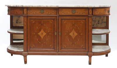 Lot 243 - A French satinwood and marquetry side cabinet