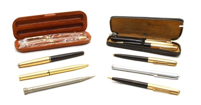 Lot 124 - Nine fountain and other pens