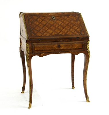 Lot 756 - A French Louis XVI parquetry inlaid bureau de dame
