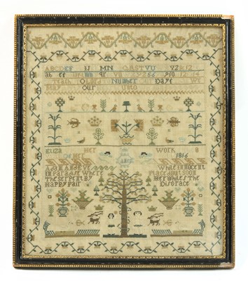 Lot 101 - A George III needlework sampler