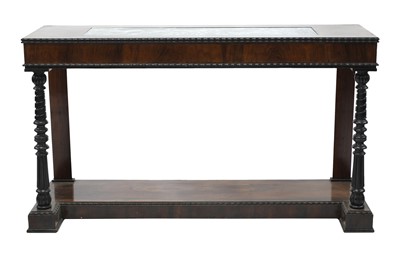 Lot 705 - A pair of North Italian ebony console tables