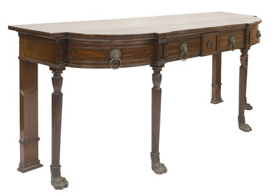 Lot 480 - A Regency mahogany breakfront sideboard