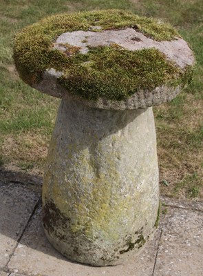 Lot 450 - A weathered sandstone 'Staddle' stone