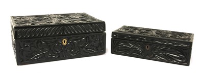 Lot 319 - A Ceylonese ebony workbox