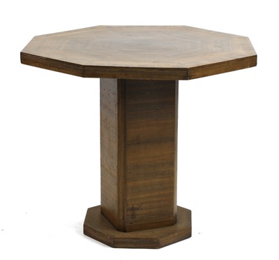 Lot 305 - An Art Deco walnut octagonal lamp table
