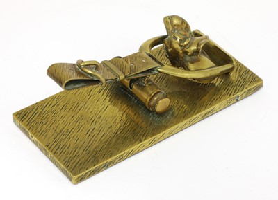 Lot 74 - A novelty brass hunting letter clip