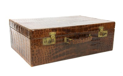 Lot 274 - A Cartier crocodile leather suitcase