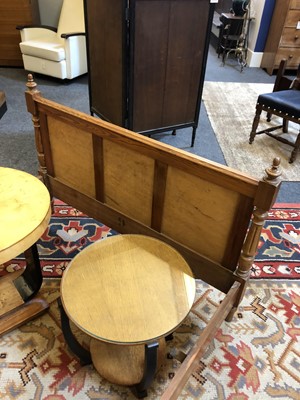 Lot 23 - Two Art Nouveau pine and bird's-eye maple beds