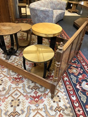 Lot 23 - Two Art Nouveau pine and bird's-eye maple beds