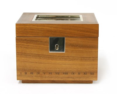Lot 286 - A David Linley walnut table watch case