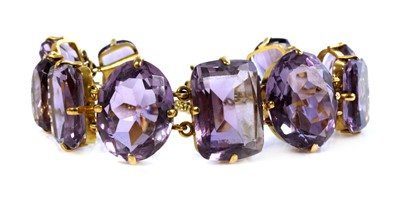 Lot 82 - A late Victorian amethyst bracelet