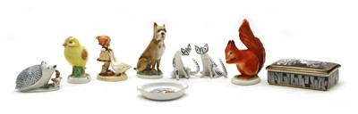 Lot 233 - A collection of Hungarian Zsolnay Pecs porcelain figures