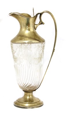 Lot 2 - A silver claret jug