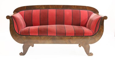 Lot 575 - A mahogany Biedermeier settee