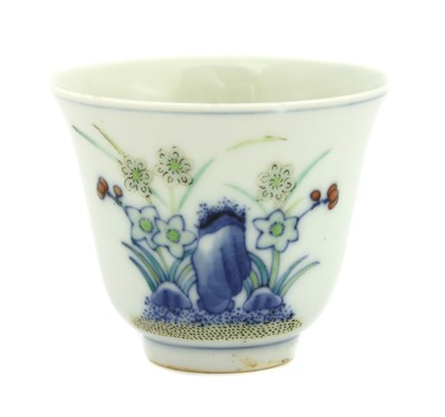 Lot 127 - A Chinese doucai 'month cup'