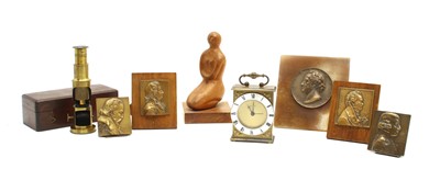 Lot 346 - Four bronze plaques of composers