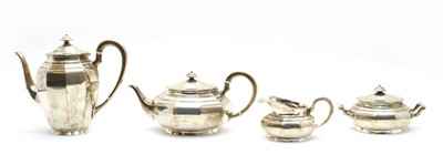 Lot 1 - A Continental silver five piece tea service
