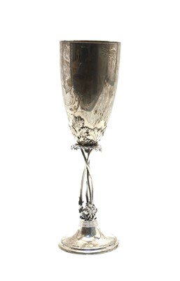 Lot 19 - A Continental 835 standard silver goblet